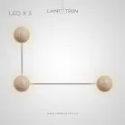 Бра POVL W LINE 3 лампы Lampatron 7095-19451