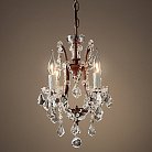 Подвесная люстра 19TH C. ROCOCO IRON &amp; CLEAR CRYSTAL 4 ImperiumLoft 106837-22 40.2223