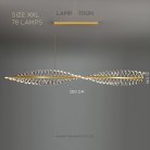 Реечный, рядный светильник GLORIOLE TWIRL LINE Размер XXL. 78 LED. Lampatron gloriole-twirl-line-xxl 9130-26017