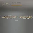 Реечный, рядный светильник GLORIOLE TWIRL LINE Размер XXL. 78 LED. Lampatron gloriole-twirl-line-xxl 9130-26017