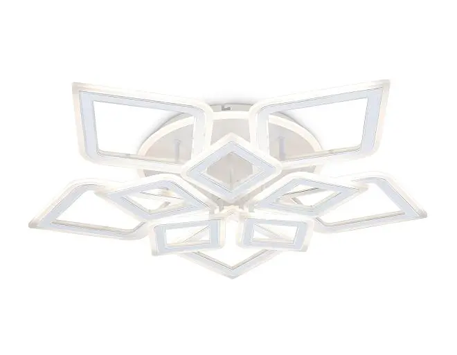 Потолочный светодиодный светильник с пультом Ambrella light FA8914/5+5 WH/CH Потолочный светодиодный светильник с пультом Ambrella light FA8914/5+5 WH/CH