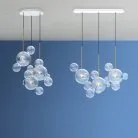 Подвесной светильник BUBBLE B 3 светильника на планке: 14 шаров (3 основных шара + 11 декоративных). Lampatron 781-374