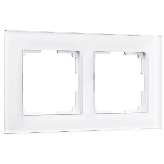 Рамка на 2 поста Werkel W0021101 (белый,стекло) a051193 Favorit