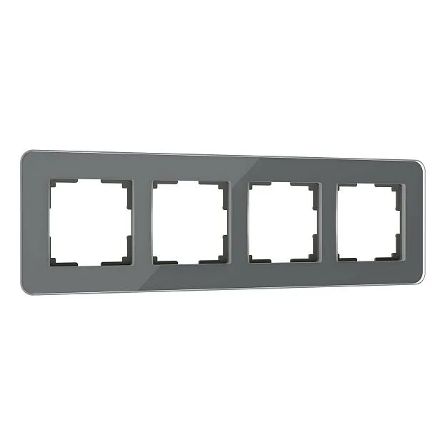 Рамка из стекла на 4 поста Werkel W0042440 Elite графит a057881 Рамка из стекла на 4 поста Werkel W0042440 Elite графит a057881