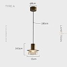 Подвесной светильник CRISPIN Модель A. Прозрачное стекло Lampatron f-crispin-a-clear 8414-23052