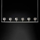 Люстра RH Boule De Cristal Linear Chandelier 6 Nickel ImperiumLoft 240203-22 40,1222