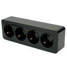 Розетка 4-местная с/з открытой установки, STEKKER, 49320 MST16-14-02