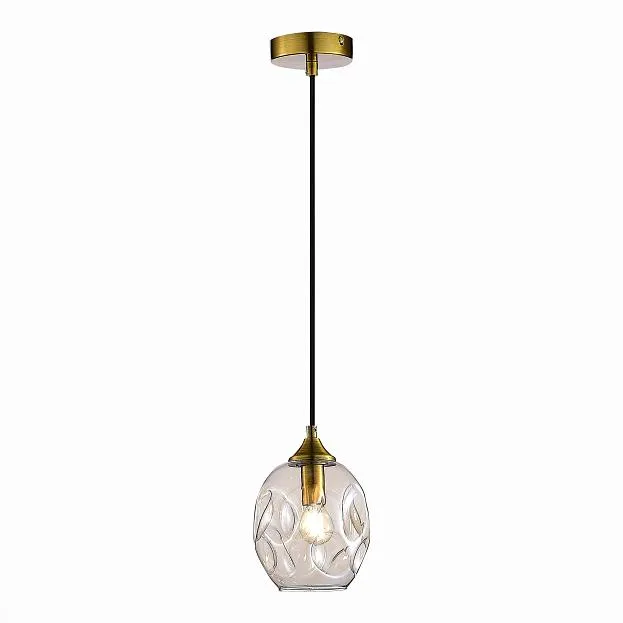 Подвес Латунь/Коньячный E14 1*40W ST Luce SL1188.303.01 IDESIA