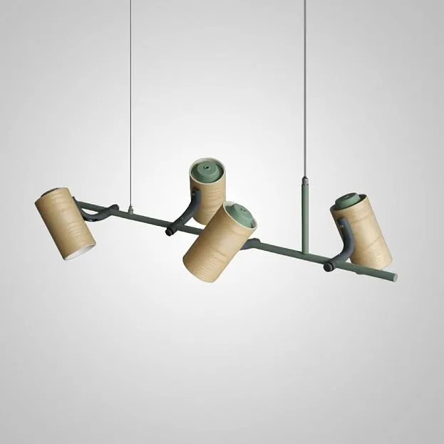 Подвесной реечный светильник BARREL A Green ImperiumLoft 240214-26 BAREL