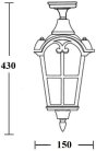 Потолочный светильник уличный Oasis Light 86105A Gb PORTO