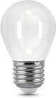Лампа Gauss 105202209 FILAMENT ШАР 9W 610LM 4100К Е27 MILKY
