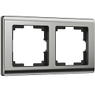 Рамка на 2 поста (глянцевый никель) Werkel W0021602 a051002 Metallic