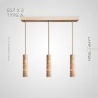 Готовая комбинация светильников EGBERT COMBO 3 лампы. Планка. Тип A Lampatron 7213-19776