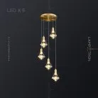 Готовая комбинация светильников GLASGOW MORE 5 ламп (Диск) Lampatron f-glasgow-more-5-disk 4613-11670