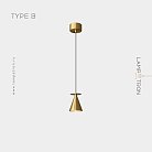 Подвесной светильник из латуни PIET CONE Тип B. Цвет Латунь Lampatron 7260-19970