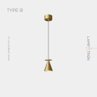 Подвесной светильник из латуни PIET CONE Тип B. Цвет Латунь Lampatron 7260-19970