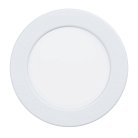 Встраиваемый светильник led 6,3W(LED), d119, IP44,2700K, 4000K, 6500K, 720lm, пластик, белый, белый Eglo 901417 FUEVA 6