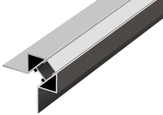 Угловой алюминиевый анод. профиль (внутренний) под ГКЛ 12,5мм, 43,9х43,9х2000мм. В комплекте матовый экран, 2 торцевые заглушки, алюминий Donel DN18HC4624A2Set DN18