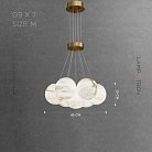 Люстра LILLIS BALL MARBLE 7 плафонов. Размер M. Облачный мрамор Lampatron lillis-ball-marble-7-m-wh 9059-25794