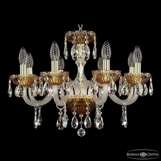Люстра Bohemia Ivele Crystal  5417/8/195 G Amber/M-1G