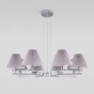 Подвесная люстра Eurosvet 60136/8 хром/серый Peony a059039