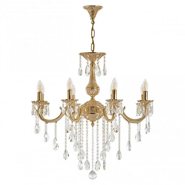 Люстра с хрустальными подвесками Bohemia Ivele Crystal AL78101/8/250 B GW