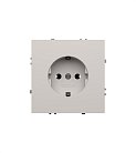 Розетка встраиваемая  Voltum VLS040102 S70 с заземлением 16А, (белый матовый)