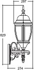 Настенный фонарь уличный Oasis Light 91201L 08 Bl ARSENAL L