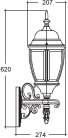 Настенный фонарь уличный Oasis Light 91201L 08 Bl ARSENAL L