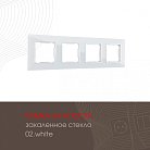 Рамка из закаленного стекла на 4 поста Arte Milano 503.02-4.white am