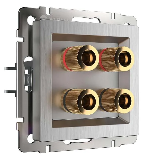 Акустическая розетка Werkel W1185009 (cеребряный рифленый) a051351 Акустическая розетка Werkel W1185009 (cеребряный рифленый) a051351