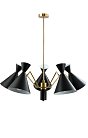 Люстра Crystal Lux JOVEN SP5 GOLD/BLACK 0760/305