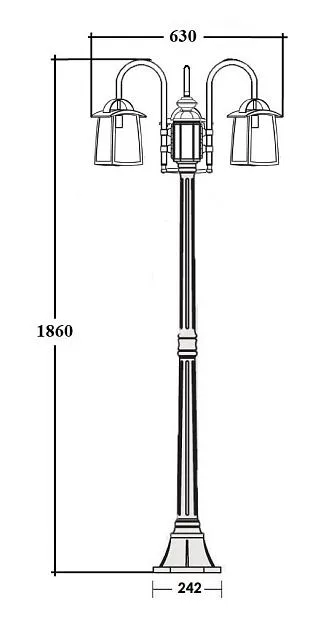 Наземный фонарь Oasis Light 27368BCl 10 Bl FRANKFURT I