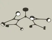 Люстра на штанге Ambrella light XB9060150/8 SBK/PBK