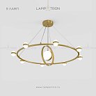 Кольцевые люстры и светильники RAISE 9 плафонов. Цвет золото. Lampatron 3091-7619