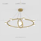 Кольцевые люстры и светильники RAISE 9 плафонов. Цвет золото. Lampatron 3091-7619