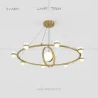 Кольцевые люстры и светильники RAISE 9 плафонов. Цвет золото. Lampatron 3091-7619