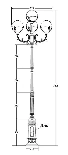 Наземный фонарь Oasis Light 88110C/16/E7 Bl GENOVA