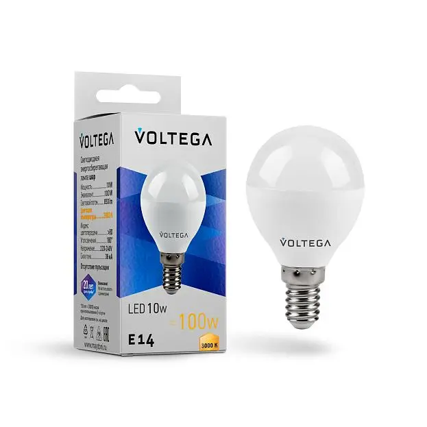 Лампочка Voltega 7231 Globe 10W Лампочка Voltega 7231 Globe 10W