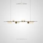 Реечный, рядный светильник BERRY LONG 10 плафонов. Цвет Белый Lampatron f-berry-long-white-10 8473-23351