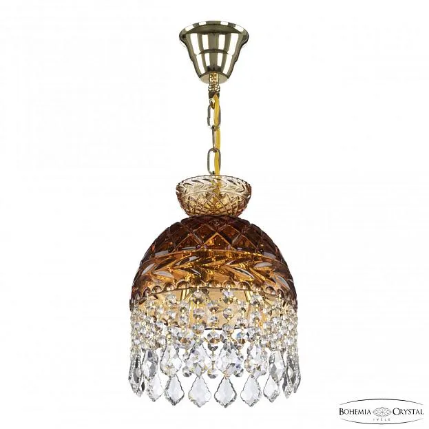 Подвесной светильник Bohemia Ivele Crystal 5478/22 G Amber/M-1F Leafs