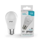 Лампа светодиодная E27 13W 4000K матовая 10502232 Gauss Basic Шар