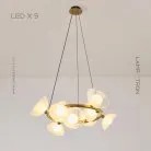 Кольцевые люстры и светильники VINSENT 9 ламп Lampatron f-vinsent-9 8138-23581