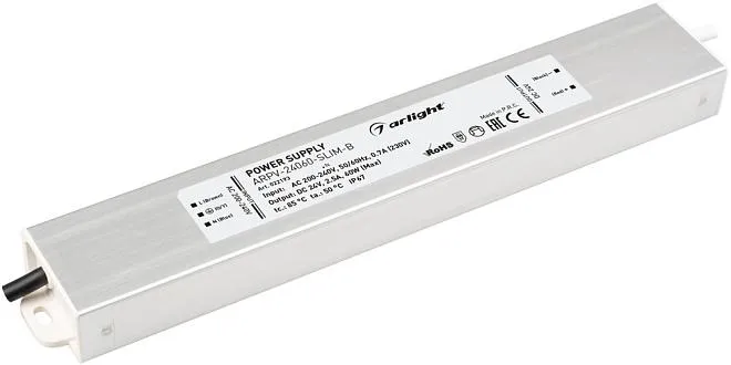 Блок питания для светодиодной ленты Arlight 022193 ARPV-SLIM Блок питания для светодиодной ленты Arlight 022193 ARPV-SLIM