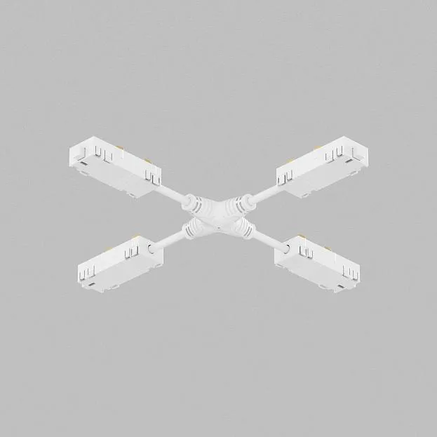 Гибкий Х-образный коннектор Denkirs TR2116-WH SMART UNI