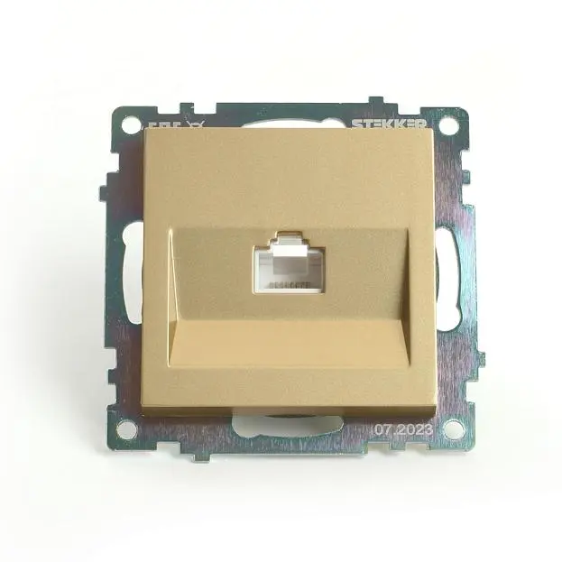 Розетка компьютерная 1-местная RJ-45 (механизм), STEKKER 49227 GLS00-7107-08 Розетка компьютерная 1-местная RJ-45 (механизм), STEKKER 49227 GLS00-7107-08