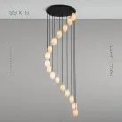 Готовая комбинация светильников LOU MORE 16 ламп Lampatron 6431-17335