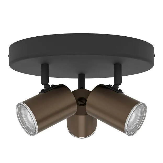 Спот 3X5W(GU10), IP44,сталь, бронзовый, черный Eglo 300591 CONSUMA 1