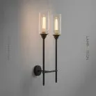 Бра RIANA WALL 2 плафона. Цвет черный. Lampatron 3456-8502