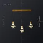 Готовая комбинация светильников GLASGOW MORE 3 лампы (Планка) Lampatron f-glasgow-more-3-plank 4613-11668